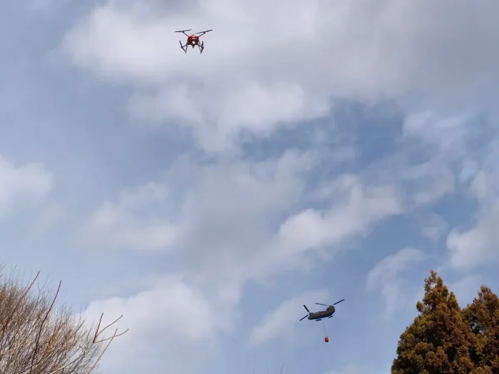 山梨県扇山林野火災対応イメージ2